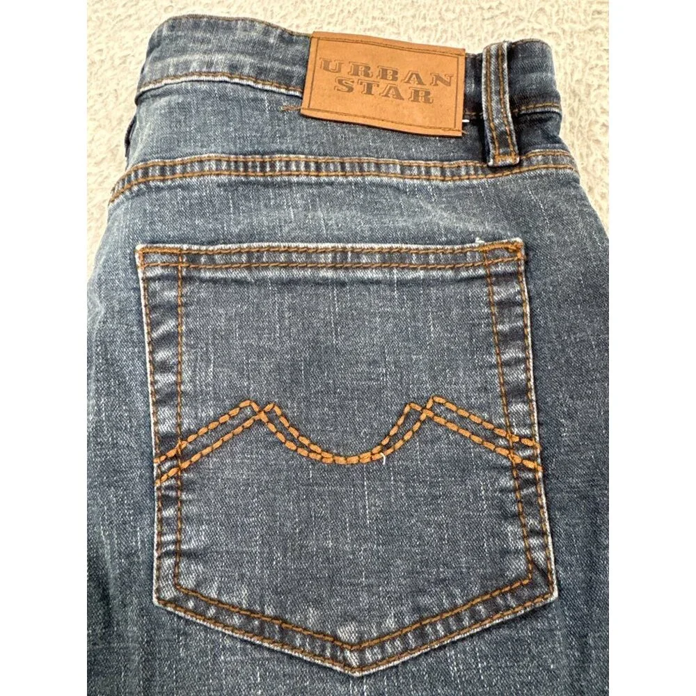 Urban Star Mens 34 Straight Leg Denim Jeans Dark Wash Outdoors Heavy Work - Picture 6 of 9